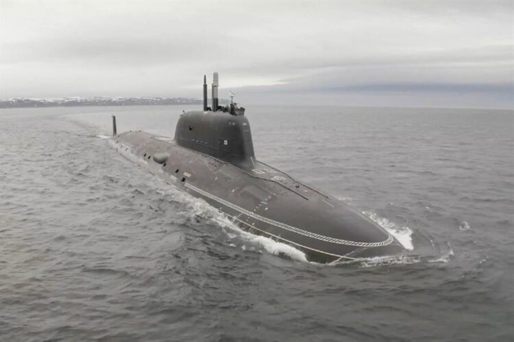 El "Kazan". el submarino ruso que va a llegar a Cuba. Foto: EFE.