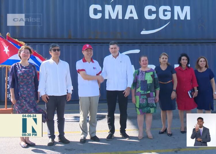 Llega a Cuba buque procedente de China con 86 toneladas de arroz. Foto: YouTube/Canal Caribe.