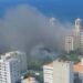 Columna de humo provocada por un incendio en las inmediaciones del Hotel Nacional, en La Habana. Foto: Cubasí.