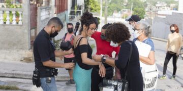 Rodaje de "La mujer salvaje". Foto: Cortesía de la entrevistada.