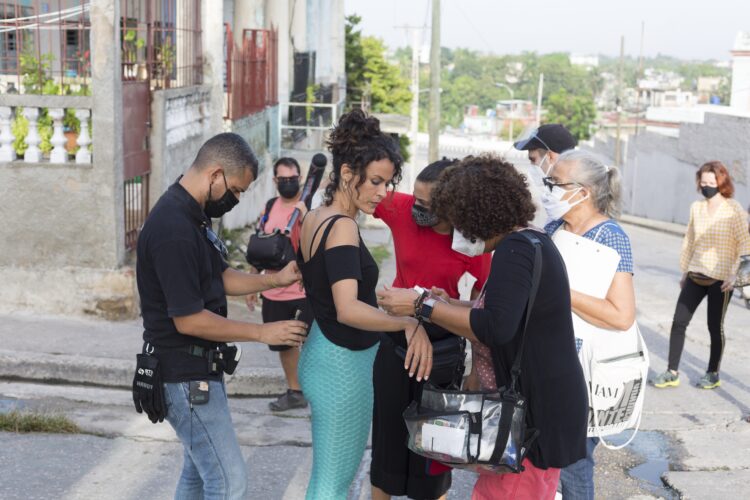 Rodaje de "La mujer salvaje". Foto: Cortesía de la entrevistada.