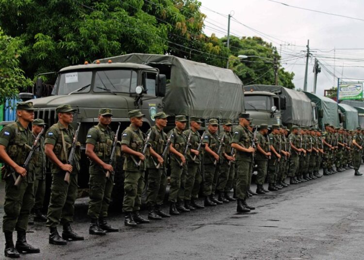 Foto de archivo de miembros del Ejército de Nicaragua. Foto: EFE / Archivo.