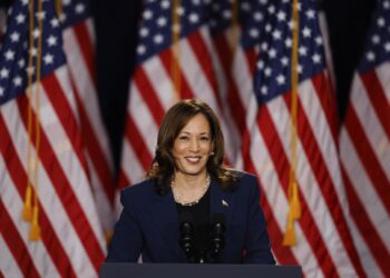 Kamala Harris en West Allis, Estados Unidos, el 23/07/2024. Foto: EFE/EPA/JEFFREY PHELPS