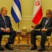 El nuevo presidente de Irán, Masud Pezeshkian, recibe en Teherán al primer ministro cubano Manuel Marrero, el 29 de julio de 2024. Foto: @GobiernoCuba / X.