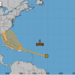 Este sistema se mueve hacia el este de la cuenca atlántica, según reporte de este miércoles. Imagen: NHC