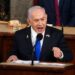 El primer ministro de Israel, Benjamin Netanyahu, pronuncia un discurso ante el Congreso de Estados Unidos, en Washington, DC, el 24 de julio de 2024. Foto: Will Oliver / EFE.