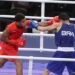 Alejandro Claro (izquierda) no pudo repetir el resultado de su primera pelea en Paris y quedó eliminado de la lucha por las medallas. Foto: Roberto Morejón.