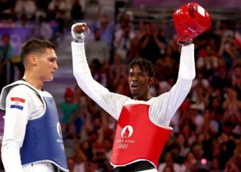 Rafael Alba repitió su bronce olímpico de Tokio 2020. Foto: Divyakant Solanki/EFE.