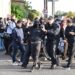 Protestas y violencia de la extrema derecha en Liverpool. Foto: EFE.