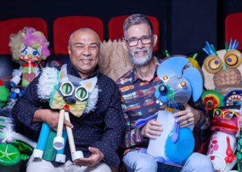 Rubén Darío Salazar y Zenén Calero, Premios Nacionales de Teatro 2020 y fundadores de Teatro de Las Estaciones. Foto tomada de la web oficial del grupo.