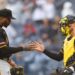 Los cubanos Aroldis Chapman (izquierda) y Yasmani Grandal (derecha) fueron un azote contra los Yankees este sábado. Foto: MLB.