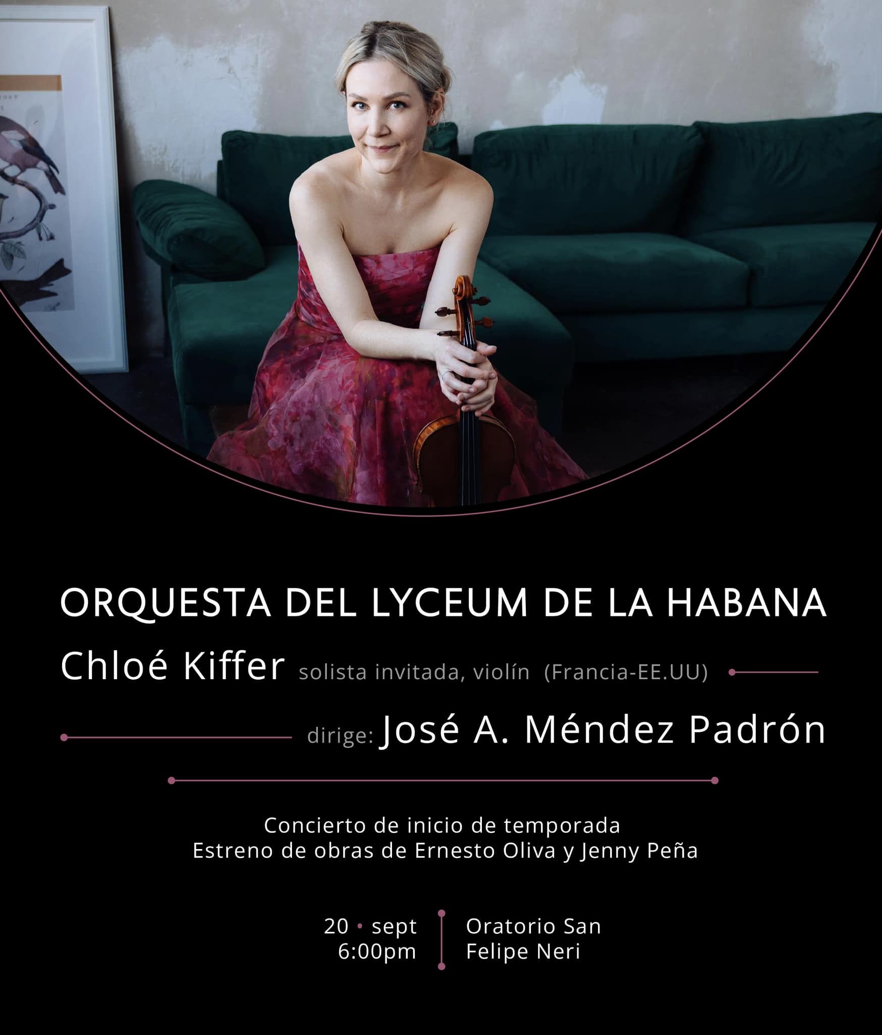 Chloé Kiffer en el lyceum mozartiano de la habana