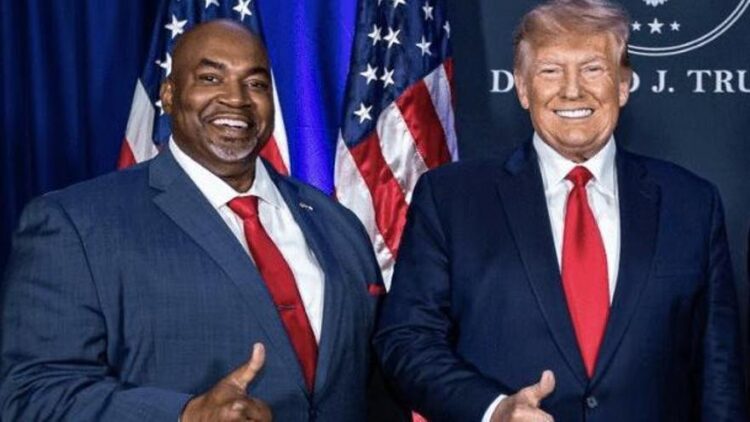 Mark Robinson y Donald Trump. Foto: X.