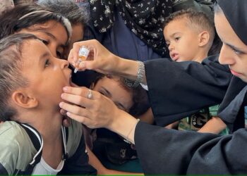 Vacunación antipolio en Gaza. Foto:  El País