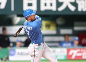 El pelotero cubano Ariel Martínez, de los Luchadores de Nippon Ham en el béisbol profesional de Japón. Foto: TV Yumurí / Archivo.