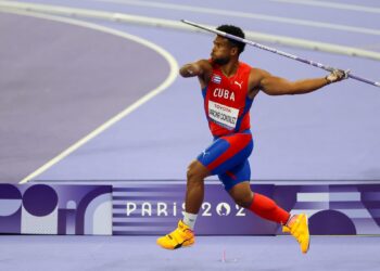 Guillermo Varona se impuso en el lanzamiento de la jabalina. categoría F46, en los Juegos Paralímpicos de París 2024. Foto: Calixto N. Llanes/JIT