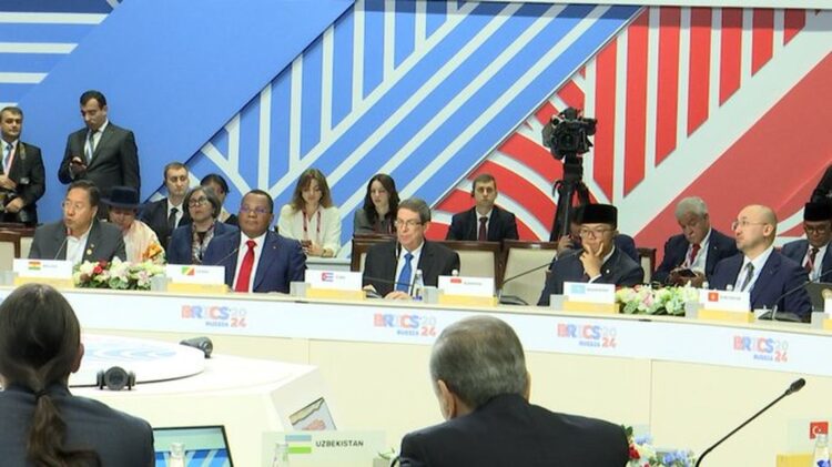 Canciller Bruno Rodríguez Parilla en la XVI cumbre de los BRICS. Foto: CubaMinrex