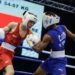 Yojander Fuentes durante un combate en el Campeonato Mundial juvenil de boxeo de Budva 2024. Foto: Facebook/IBA.