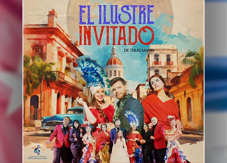 Cartel de “El ilustre invitado”, musical cubano en Chile. Foto: Tomada de Hora12.