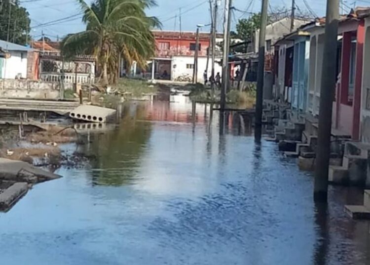 Huracán Milton provoca inundaciones en Batabanó. Foto: Tomada de Cubadebate.