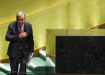 Antonio Guterres en la Asamblea General de la ONU. Foto: JUSTIN LAN/EEFE/EPA.