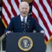 El presidente Biden pronuncia su discurso sobre los resultados de las elecciones en el jardín de rosas de la Casa Blanca. Foto: EFE/EPA/GRAEME SLOA.