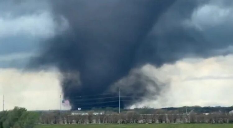 Tornado en Oklahoma. Foto. EFE.