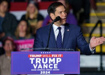 Rubio en un acto de campaña, en Pennsylvania, en noviembre de 2024. Foto: WILL OLIVER/ EFE/EPA.