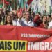 Marcha antiinmigración en Portugal, en octubre de 2024, liderada por el partido de extrema derecha Chega (Basta). Foto: Tomada de www.dn.pt