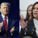 Los candidatos a la presidencia de Estados Unidos: el expresidente Donald Trump y a la vicepresidenta Kamala Harris. Foto: EFE/ Ting Shen / Pool.