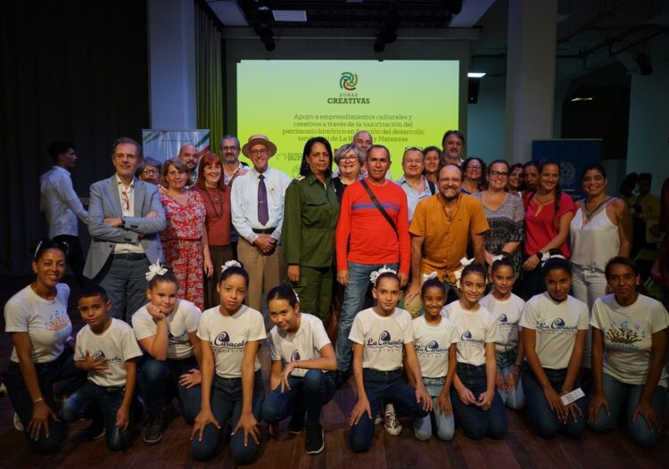 Presentación del proyecto Zonas Creativas en el contexto de la XXVI Semana de la Cultura Italiana en Cuba. Foto: Tomada del perfil de Facebook de la Agencia Italiana de Cooperación para el Desarrollo-sede La Habana.