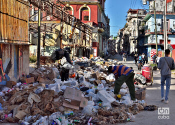 Acumulación de basura en La Habana en diciembre de 2024. Foto: Otmaro Rodríguez.