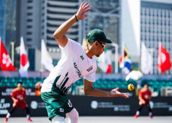 José Enrique Rodríguez en acción durante la Copa Mundial de baseball5 celebrada en Hong Kong en octubre de 2024. Foto: WBSC.