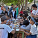 Taller artístico en el Paseo del Prado de La Habana como parte del proyecto sociocultural comunitario Imagen3. Foto: Otmaro Rodríguez.