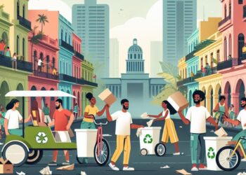 Imagen ilustrativa sobre proyecto de economía circular en La Habana. Imagen: PNUD Cuba / Facebook.