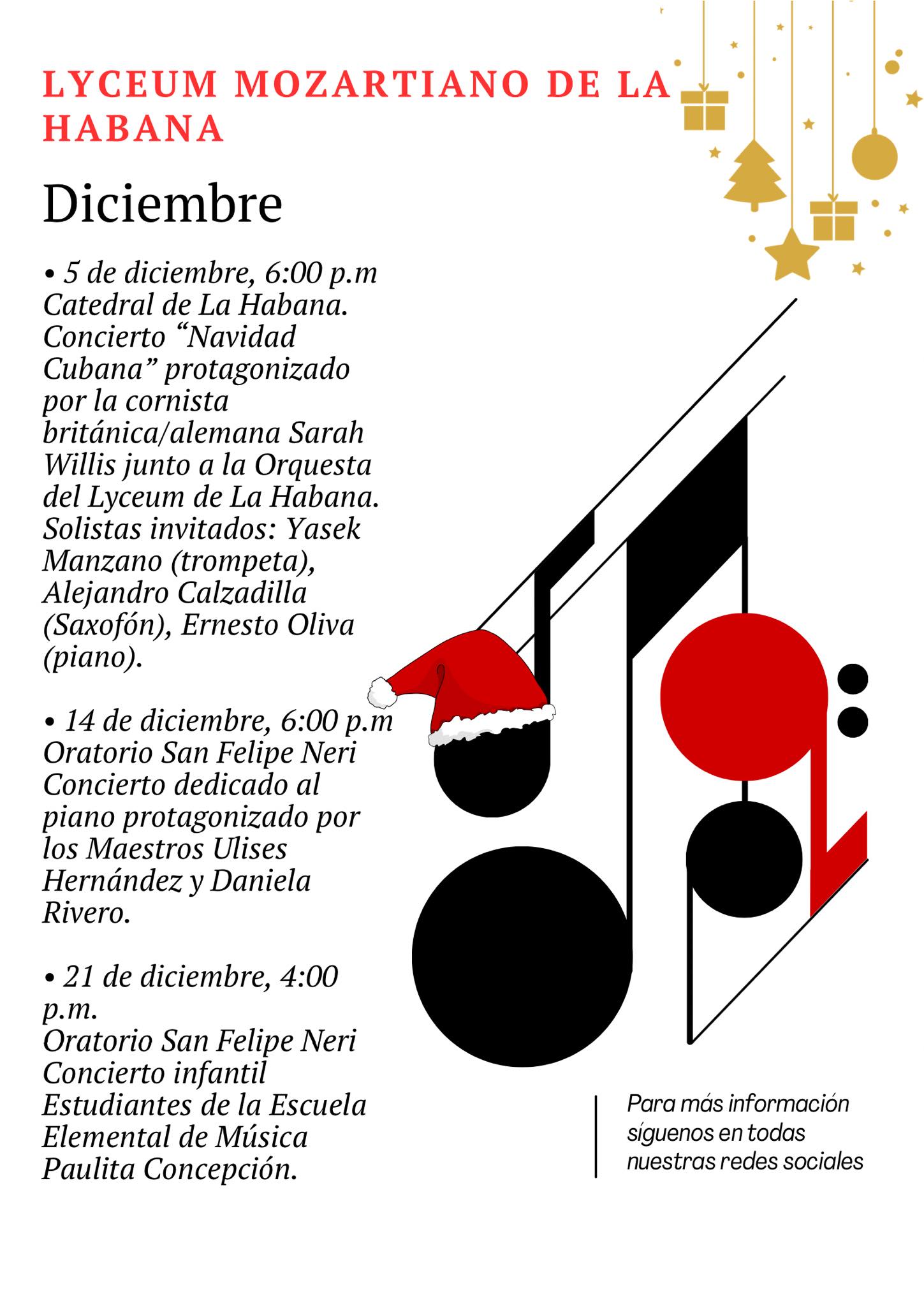 lyceum mozartiano de la habana diciembre