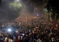 Marcha de las Antorchas en La Habana, el lunes 27 de enero de 2025. Foto: Ernesto Mastrascusa / EFE.