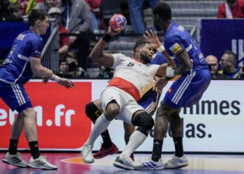 El cubano Víctor Iturriza fue incluido en el Todos Estrellas del Mundial de balonmano. Foto: Stian Lysberg Solum/EFE.