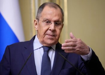 Sergei Lavrov, el 6 de marzo durante una conferencia de prensa. Foto: PAVEL BEDNYAKOV/EFE/EPA/POOL.