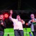 Mirta Ibarra, Premio Nacional de Cine 2025; Jorge Perugorría, Presidente del Festival Isla Verde; y René de la Cruz, miembro del comité organizador , clausuraron oficialmente la tercera edición del evento en la Isla de la Juventud, el sábado 12 de abril de 2025. Foto: Tomada del perfil de Facebook del Festival Isla Verde.