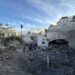Hospital Al Ahli, también conocido como Hospital Bautista, luego del bombardeado por Israel el domingo 13 de abril de 2025. Foto: Ahmad Awad / EFE.