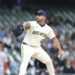 Néstor Cortés Jr. consiguió su primera victoria con los Cerveceros de Milwaukee. Foto: MLB